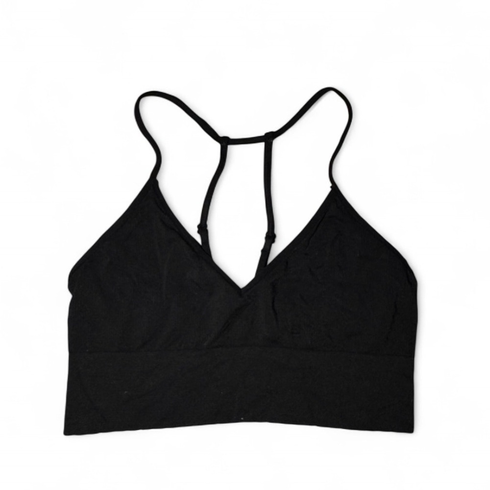 Quince side black ribbed lounge Bra bralette Size Small/medium 🪷